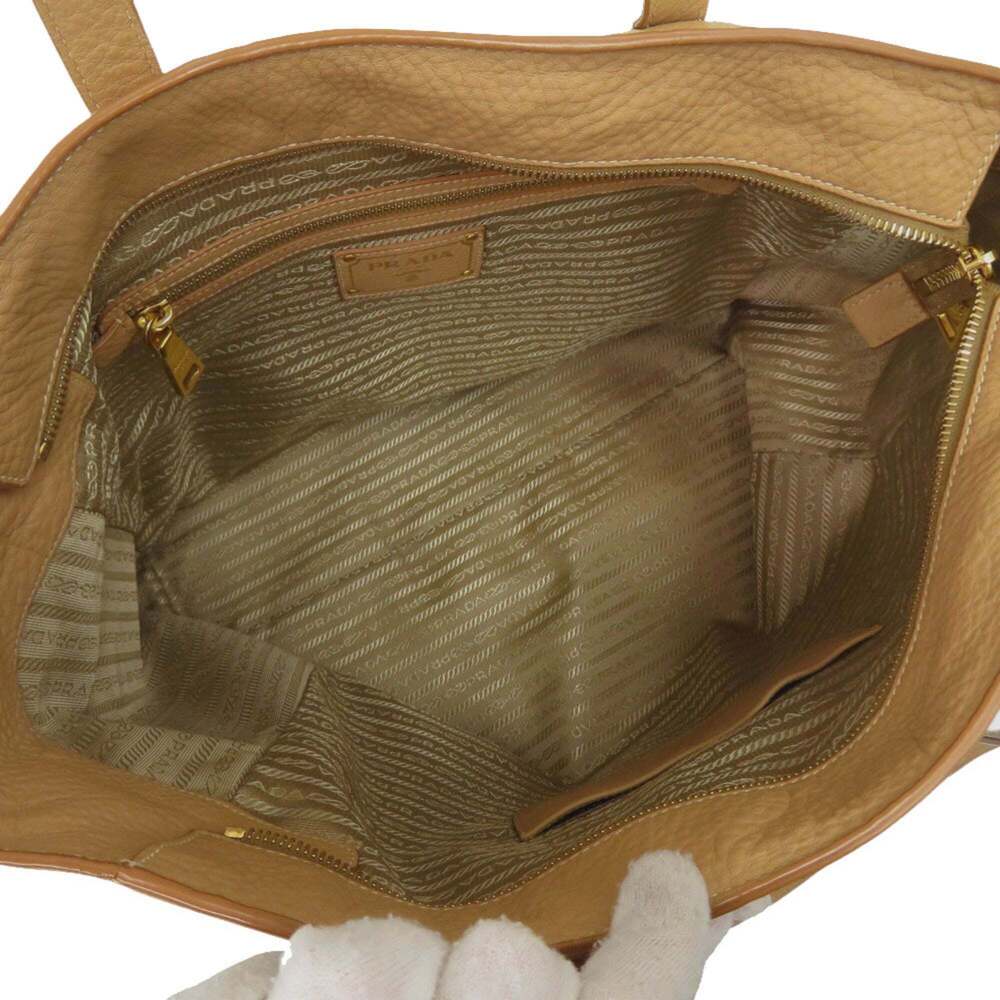 PRADA Brown Leather Shoulder Bag - Picture 5 of 10